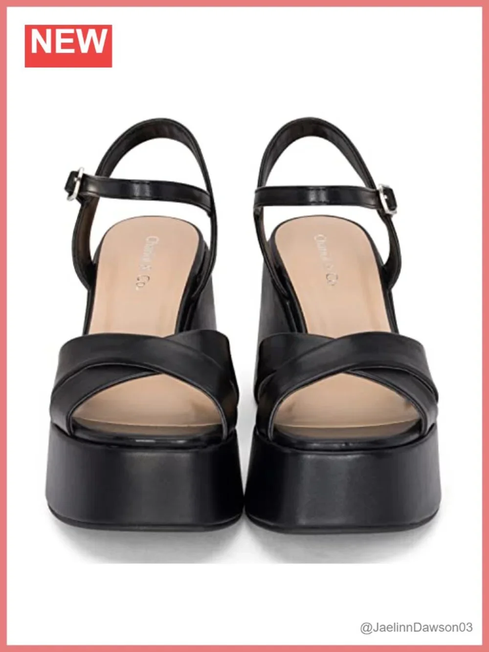 Faux Leather Open Toe Ankle Strap Platform Wedges Heels Sandals